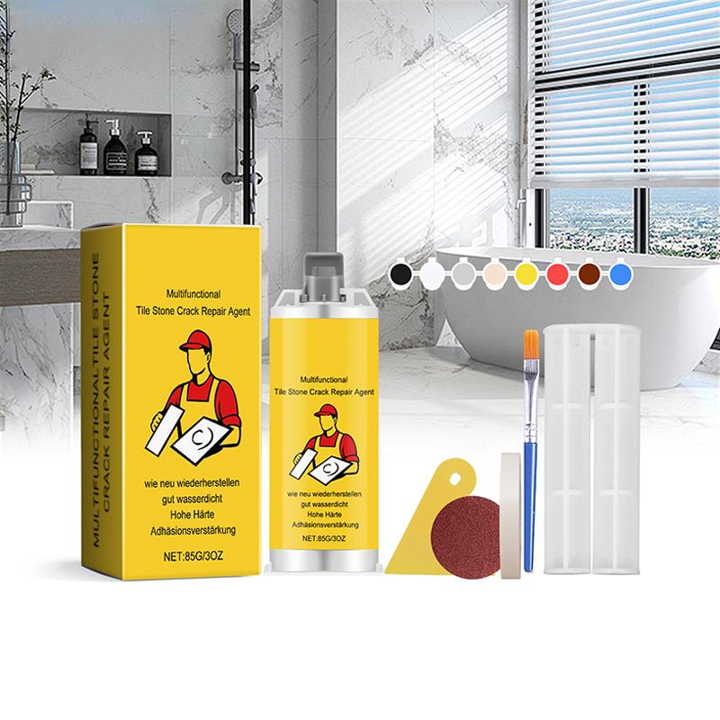 1 Набор Клей для ремонта трещин керамической плитки Многофункциональный набор для ремонта фарфоровой плитки Камень Гранит Мрамор Керамическая глазурь Ремонтная паста