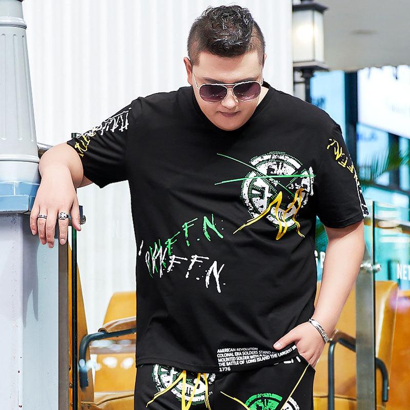 Мужская футболка с короткими рукавами и принтом, рубашка Fat Guy, модная молодежная свободная футболка больших размеров 205