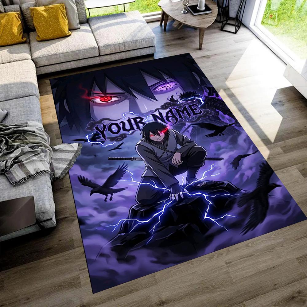 Naruto Character Customize Your Name Carpet Perfect for Dining Room Decorate room Dormitory Hallway Anti-slip Rug Anime Office Decor