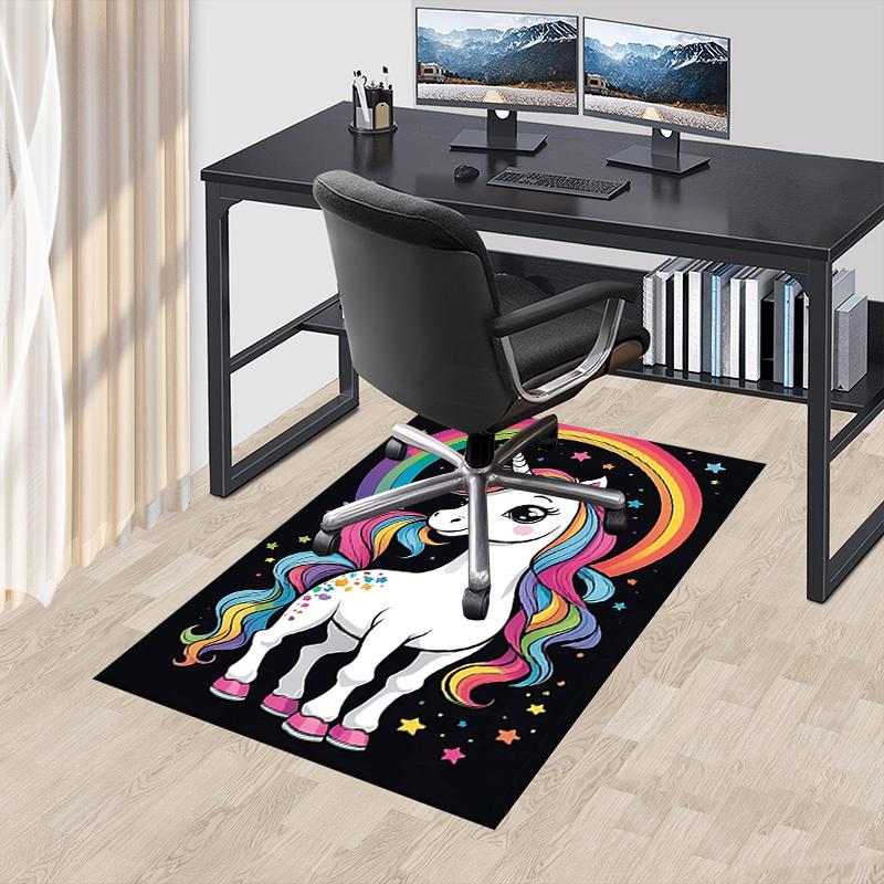 1PC Unicorn Rainbow Extra Large Non-Slip Floor carpet, Office, family, bedroom, Studio - Large Area Rug Indoor Rugs, Vibrant Colors-A264