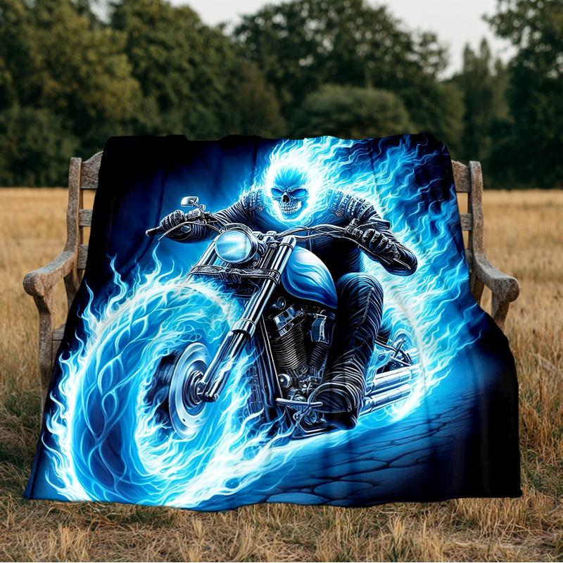 Eerie Frozen Phantom Blanket Flannel Throw for Sofa, Indoor, Camping, Living Room, Office, Chair, And Bed Soft Birthday Gift