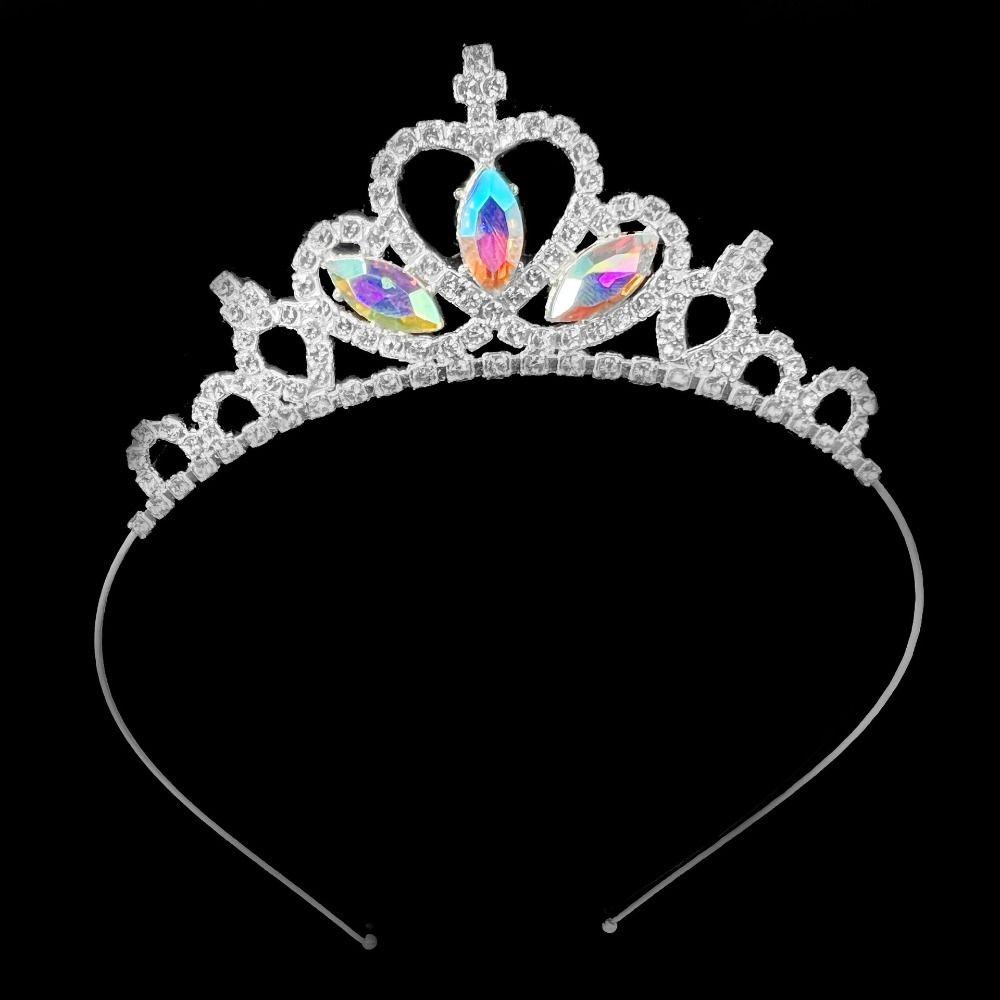 Аксессуары на день рождения Корона принцессы Ободок Украшения для волос Хрустальная корона Новая тиара со стразами