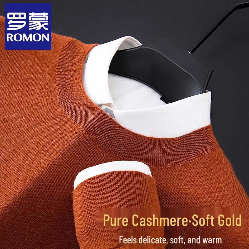 ROMON Мужской свитер из 100% кашемира с круглым вырезом