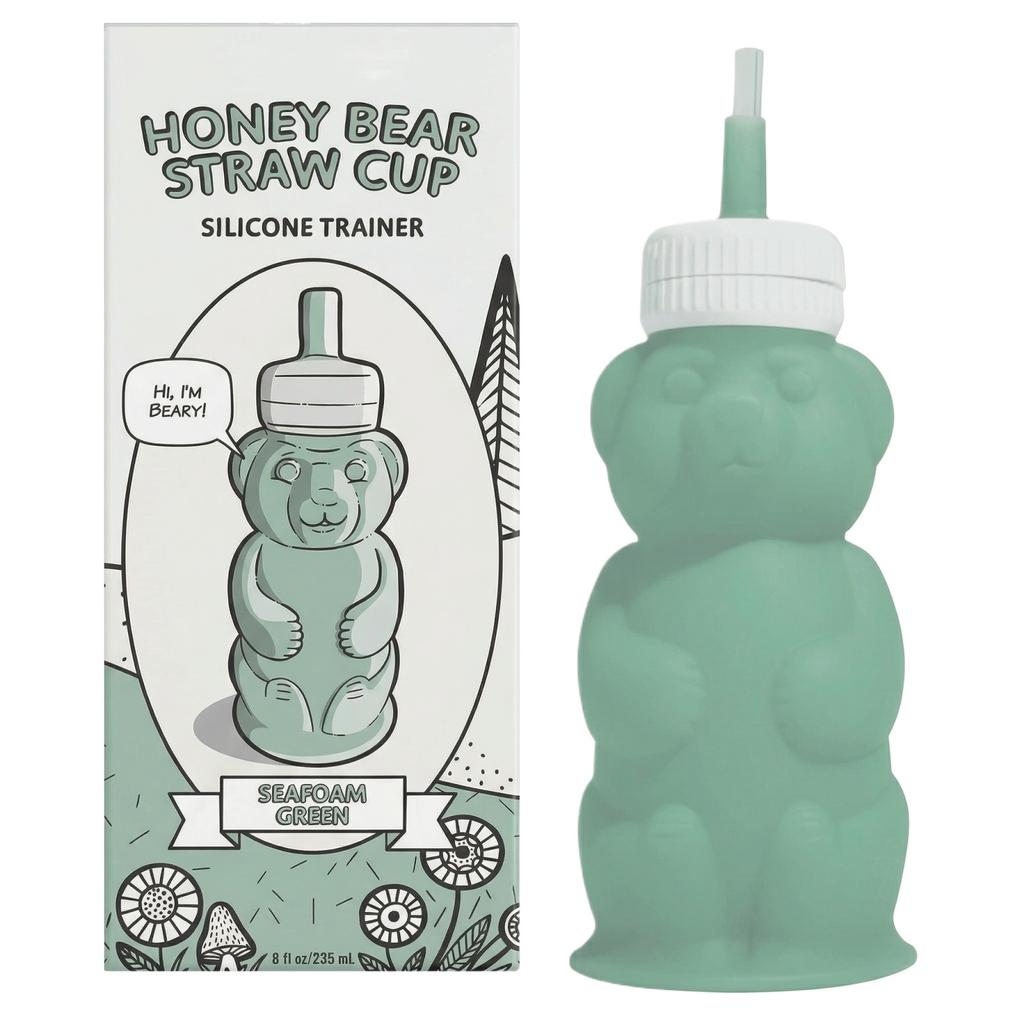 Milk And Honey Bear Straw Cup, Silicone, 8 Oz.