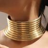 3 PCS Large African Collar Bracelet Set Vintage Statement Choker Necklace  Ladies Personality