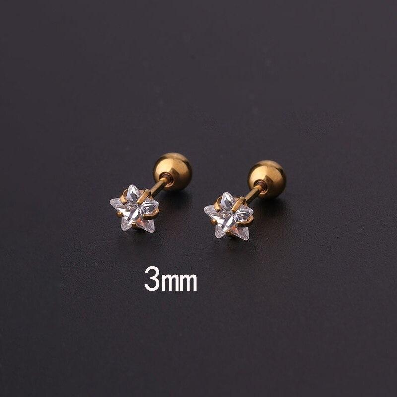 2 шт., серьги-гвоздики из нержавеющей стали 316L для пирсинга козелка, серьги-гвоздики для женщин, геометрический цирконий, кольцо для губ, ювелирные изделия для хряща