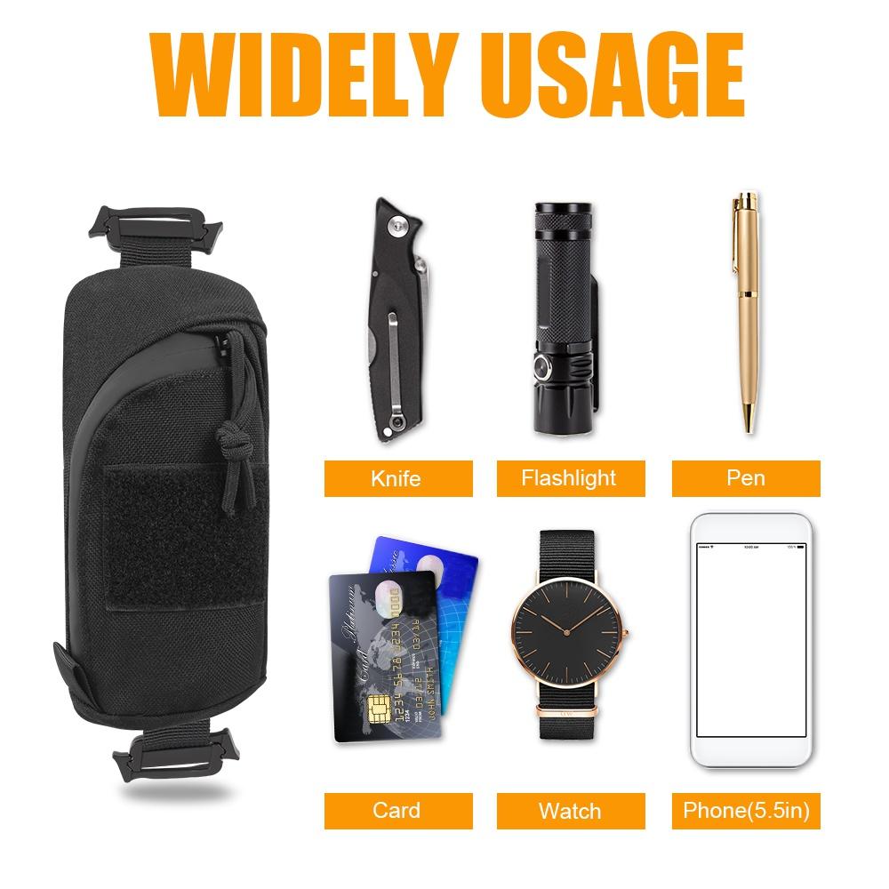 Tactical Molle Pouch with Shoulder Strap and Phone Pocket for EDC Tools - Perfect Hunting Accessory Bag