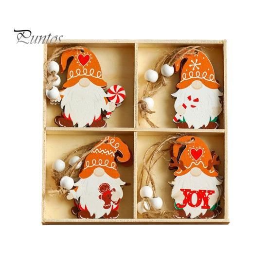 12 шт. рождественские подвесные украшения деревянные пряничные человечки гномы подвеска для рождественской елки украшения для дома кухни праздничные принадлежности для вечеринок