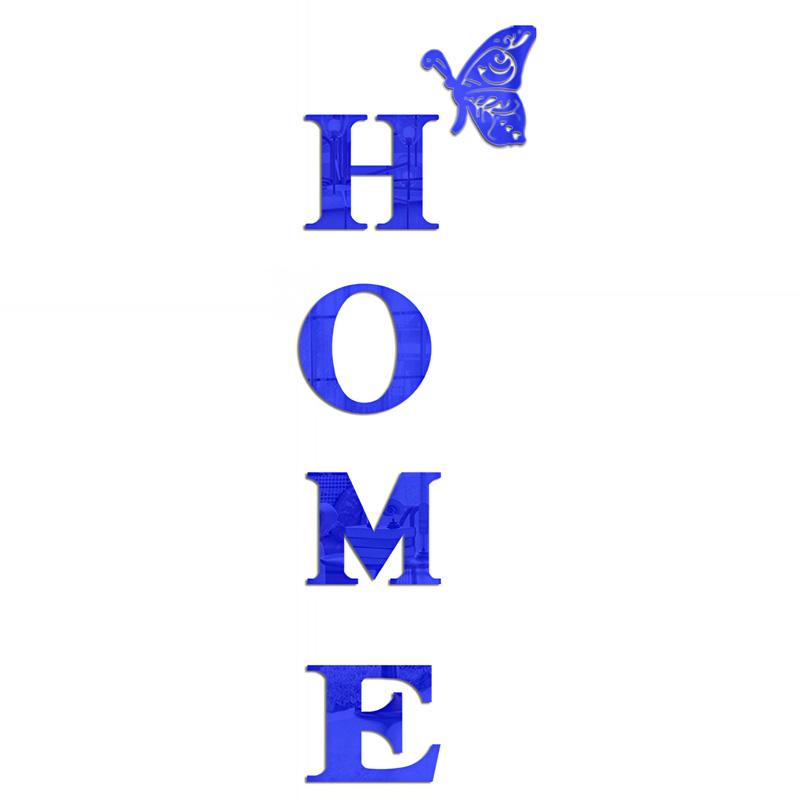 1 комплект акриловая 3D самоклеящаяся наклейка на стену с семейным слоганом, сделай сам, зеркальный домашний декор HOME, съемный английский алфавит