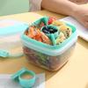 Прочный портативный контейнер для хранения салатов, легкий двухслойный контейнер для обеда, школьный контейнер для еды