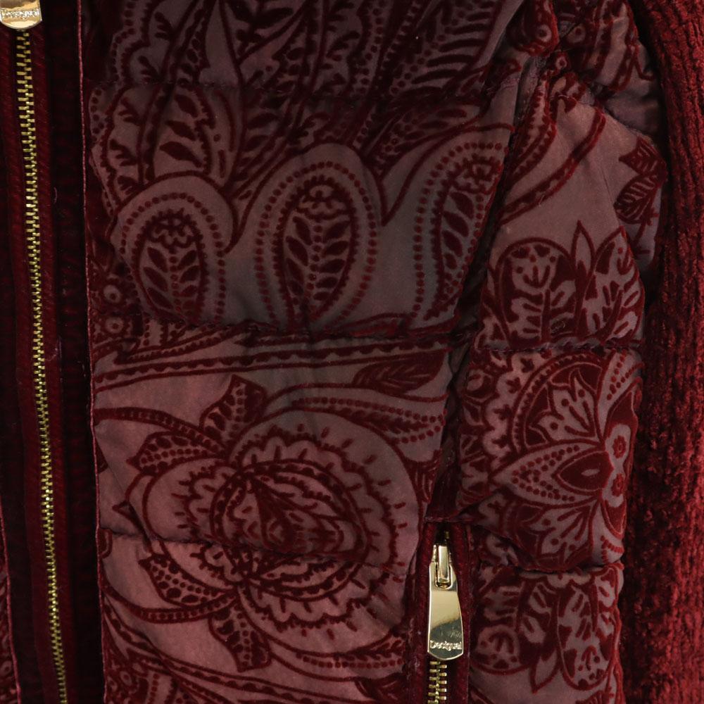 Desigual Куртка с узором пейсли 36 Бордовый Двусторонний стеганый жилет Женский Б/У