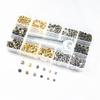 Набор из 240 двойных кнопок-пистонов для курток, ремней, джинсов, сумок, одежды, ткани, кожи, ремесел, DIY, с 3 шт. инструментами для крепления