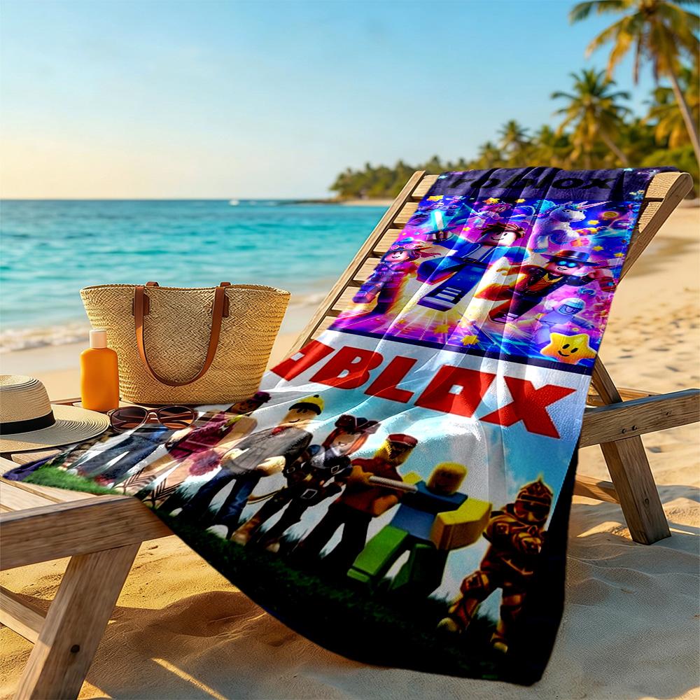 Roblox Beach Towel Super Soft Microfiber Quickdry Fabric Comfortable Lightweight Perfect for Traveling Yoga Camping and Swimming