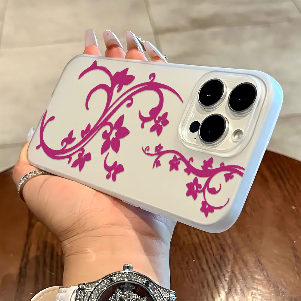 Красивый Простой Цветочный Чехол Для Телефона Для Iphone 17 14 11 13 12 Air 16 15 Pro Max Стильный Защитный От Падений Персональный Funda