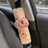 Soft Plush Capybara Car Seat Belt Cover Warm Cartoon Seat Belt Shoulder Pad Kawaii Comfortable Seat Belt Protector Car-Styling