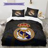 Логотип команды Мадрида Узор Постельное белье Домашний Декор Подарок на День Рождения (1 пододеяльник + 2 наволочки, без наполнителя)