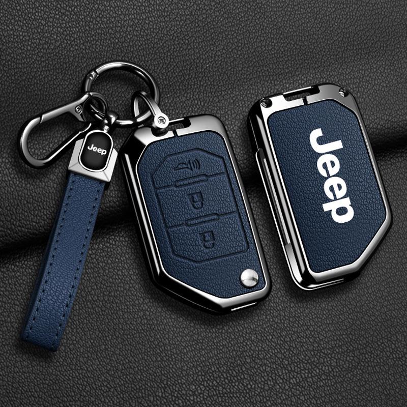 Совместимый чехол для ключа Jeep для Compass, Renegade, Cherokee, Grand Commander, Grand Cherokee