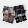 Winter New Men'S Scarf With Grid Warmth And Thickened Wool Scarf, Fashionable Trend, Imitation Cashmere Shawl