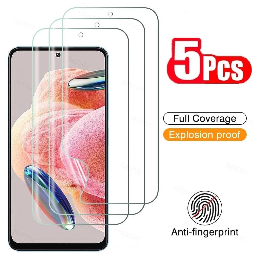 Película de hidrogel para redmi note13 12 11 10 9 8 7 pro plus5g 12s 11s 10s 9s protetor de tela para redmi 12c 10c 9c 9t 9a 9at 12c, 5 peças