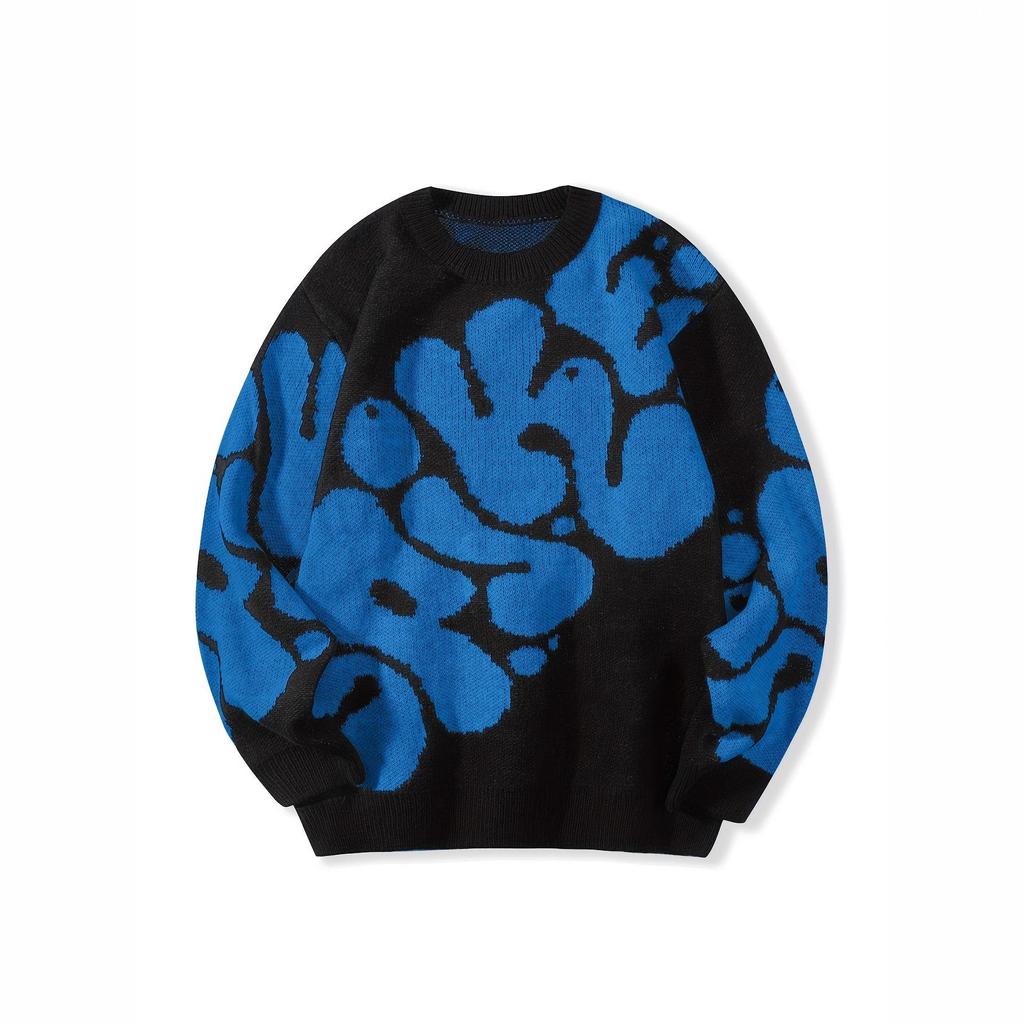 Ретро Тренд Вязаный Пуловер с Буквами: Повседневный свитер в корейском стиле для осени/зимы