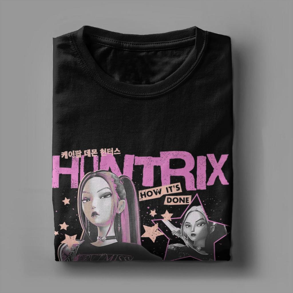 Huntrix Mira Как Это Сделано K-Pop Охотники на Демонов Футболки для Мужчин Новинка Хлопковая Футболка Футболка с Коротким Рукавом Новая Поступление Одежда