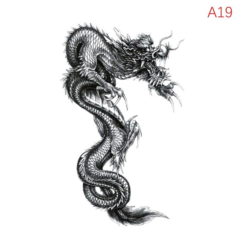 Водонепроницаемая временная татуировка-наклейка перо ключица лодыжка флэш-тату дракон змея цветы боди-арт рука поддельный рукав татуировка для женщин