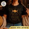 Футболка с invocatio Hecate Подарок для любителей оккультизма Футболка с тройной лунной богиней Wiccan Подарок для ведьмы Футболка для колдовства Wicthy Подарок для нее Футболка с Гекатой