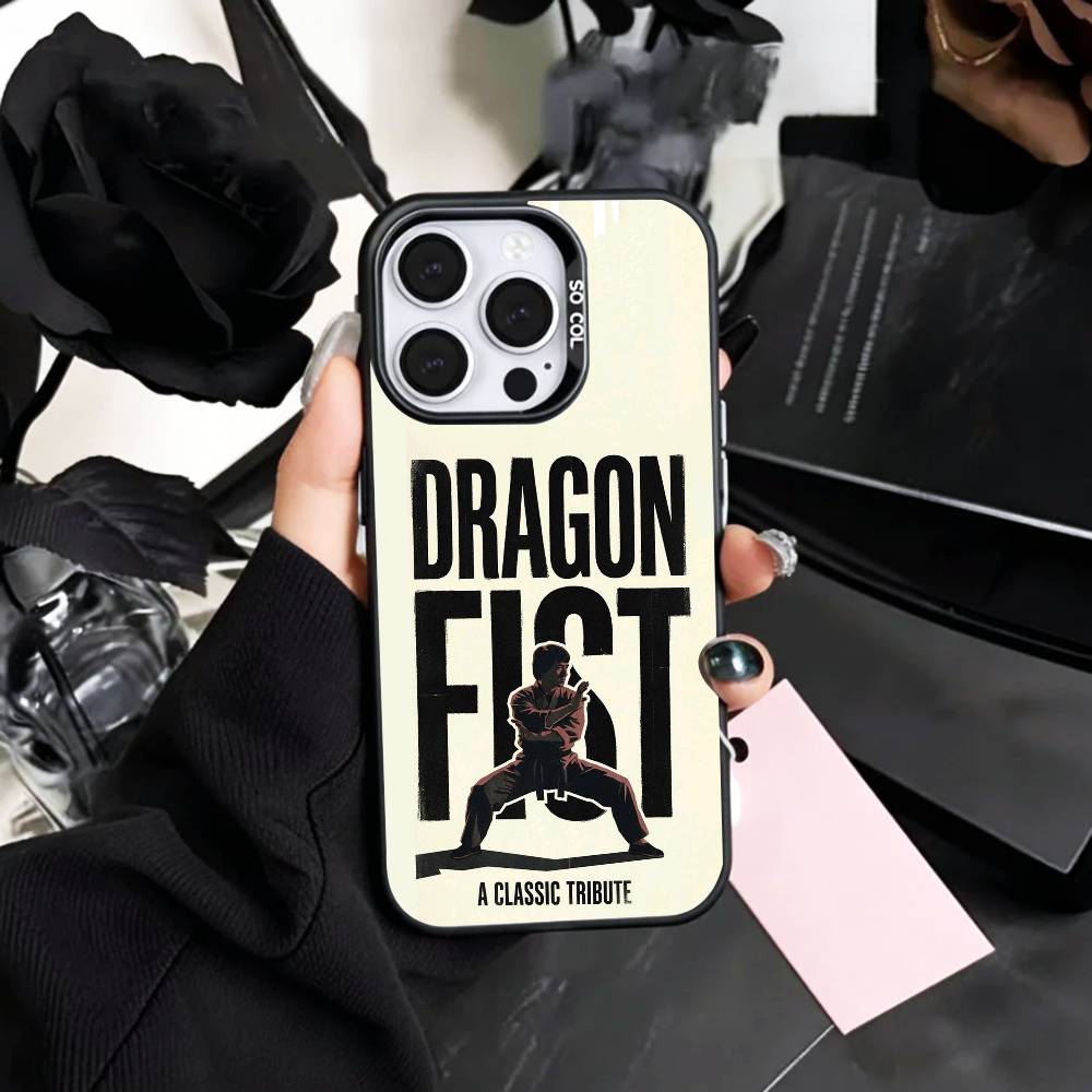 Kung Fu Star J-Jackie C-Chan Phone Case For iPhone17,16,15,14,13,12,11 Plus,Pro Max Colored Silver Plated Inside Cover