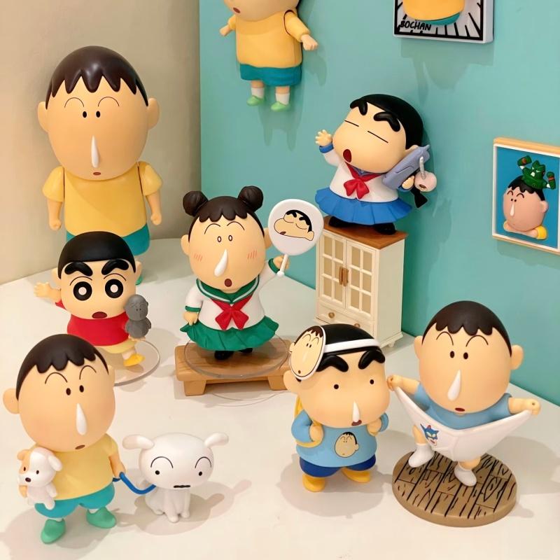 Kawaii Crayon Shinchan My Dumb Friend Series Trend Toy Desktop Decoration Model Figure Birthday Gift