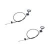2 X Recliner Replacement Cable Pull Handle D Ring Sofa Release Fit For Furniture
