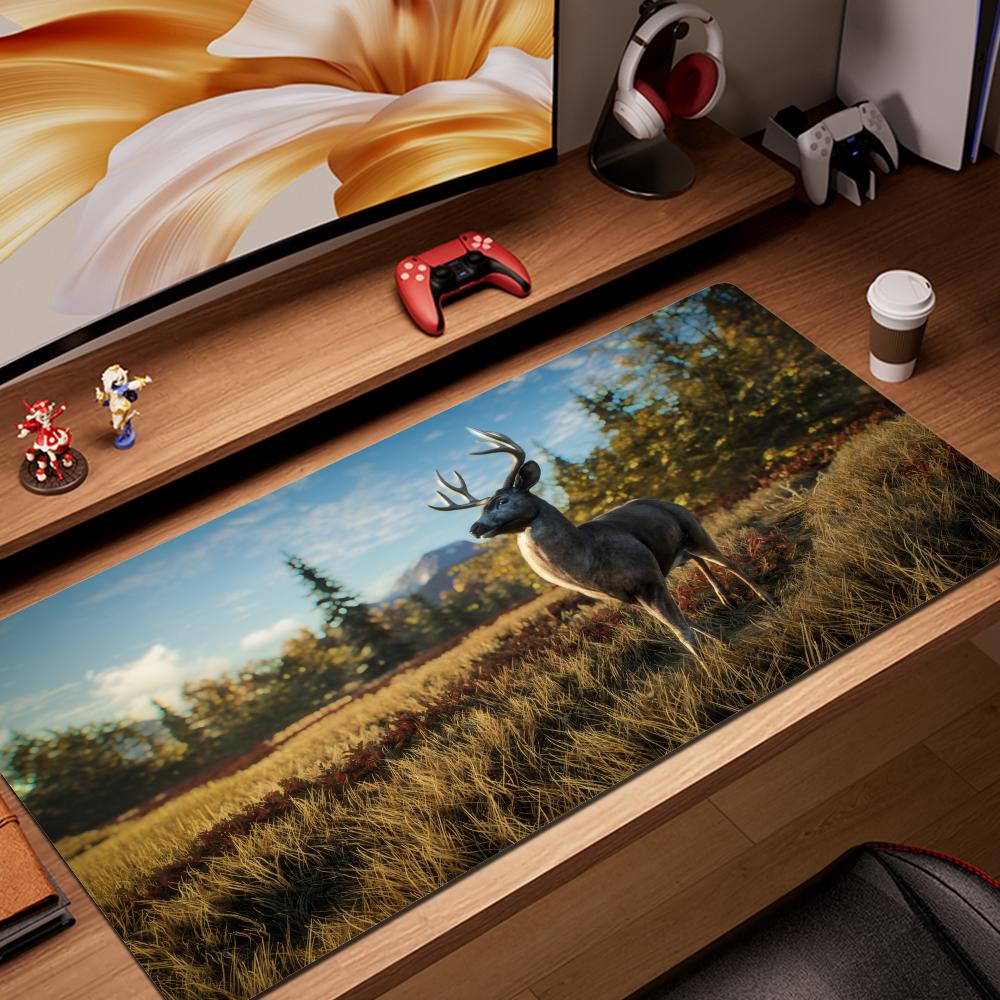 Mouse Pad Non-Slip Rubber Edge Locking Mousepads Game Play Mats Action Game The Hunter Call of the Wild for Notebook PC Computer