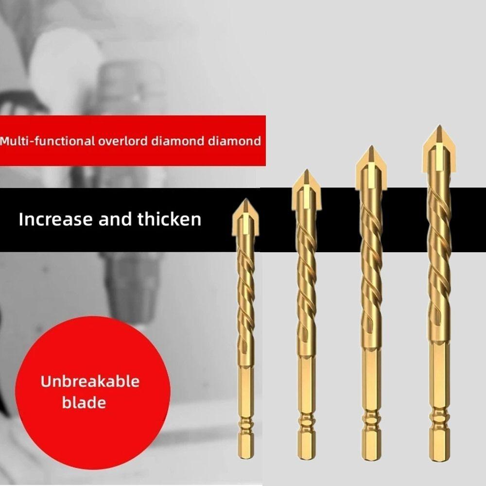 High Hardness Cross Hex Tile Drill Bits Precision Drilling Eccentric Drill  Metal Marble