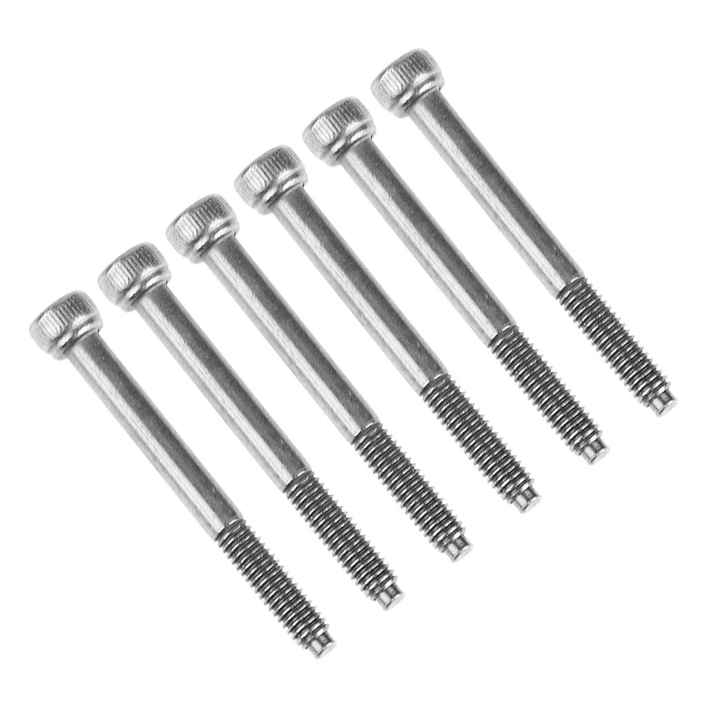 6PCS 42mm Electric Guitar Bridge Screws Double Locking Tremolo Bridge Screw Black Nickel