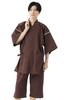 Tayutaf Perfect Day Stylish Shijira Cool and Size Brown Men's Jinbei, Father's Gift, Weave, Comfortable, M,
