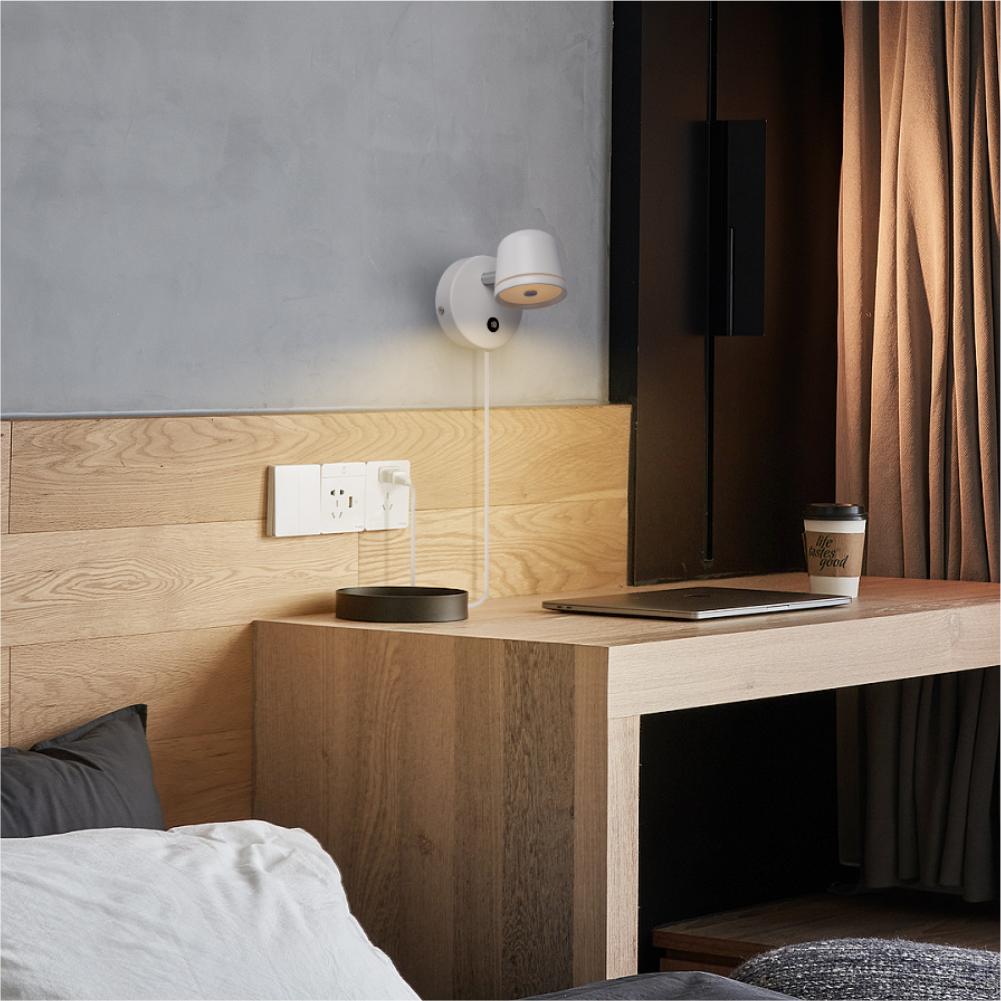 Aisilan Регулируемый светодиодный настенный светильник с регулируемой яркостью, настенный светильник для помещений с сенсорным выключателем, прикроватная лампа, алюминиевый светильник