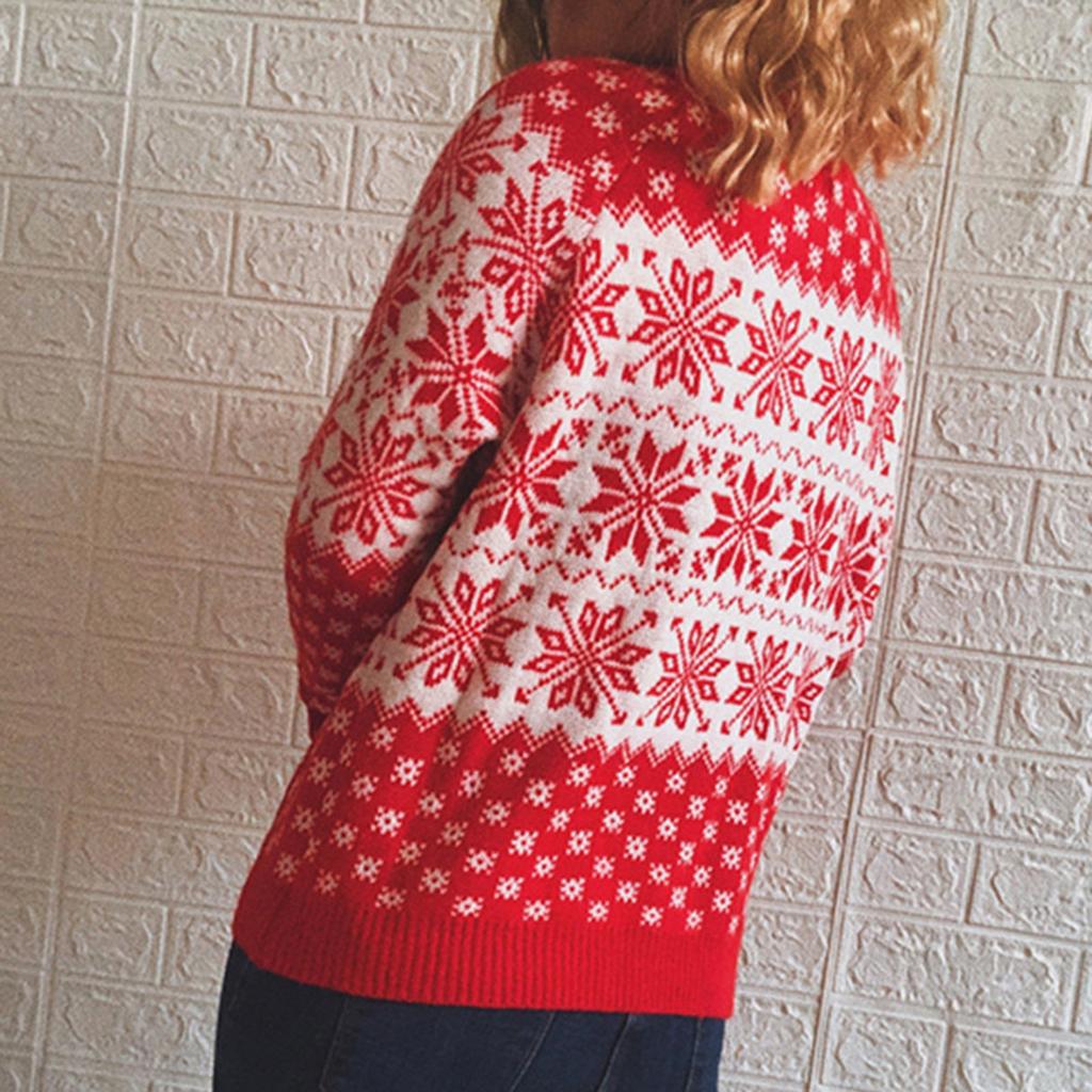 Women's Autumn/Winter Fashion Christmas Sweater Round Neck Long Seeve Sweater