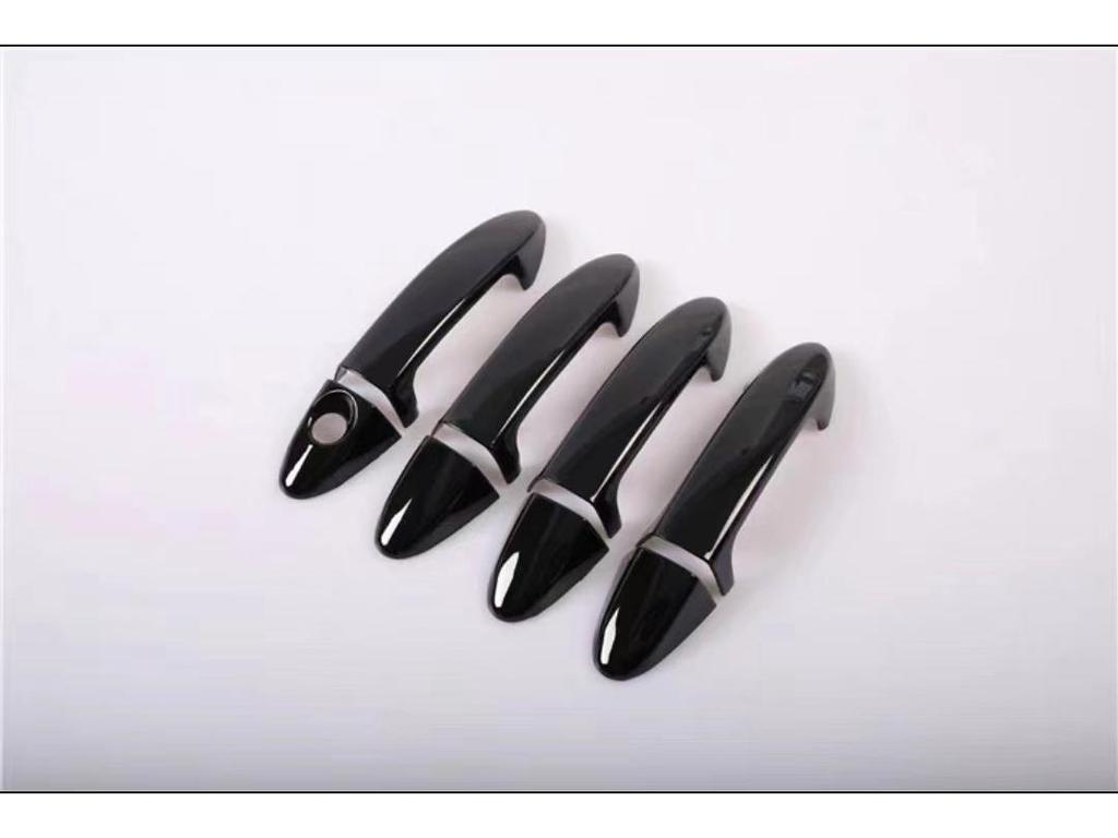 Подходит для Fiesta/Ecosport 09-14: Комплект декоративных накладок на дверные ручки и черных накладок на дверные чаши с рисунком из углеродного волокна