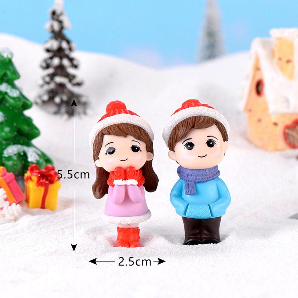 2/3Pc Sweety Lovers Home Micro Landscape Grandpa Grandma Miniatures Ornaments Christmas Decoration Fairy Garden Figurines