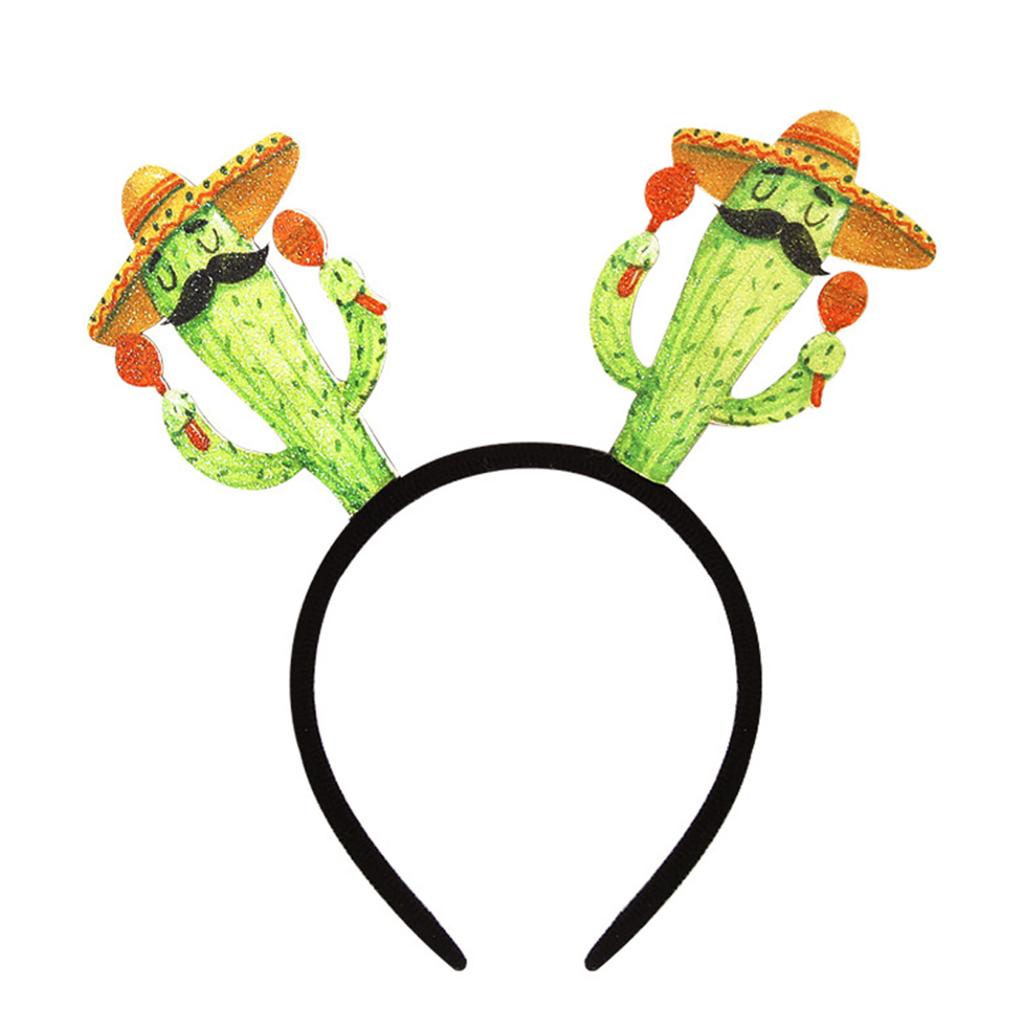 Tropical Summer Headwear Luau Palm Antler Headband Party Costume Stall Pedlar Supply for Picnic Pool Parties