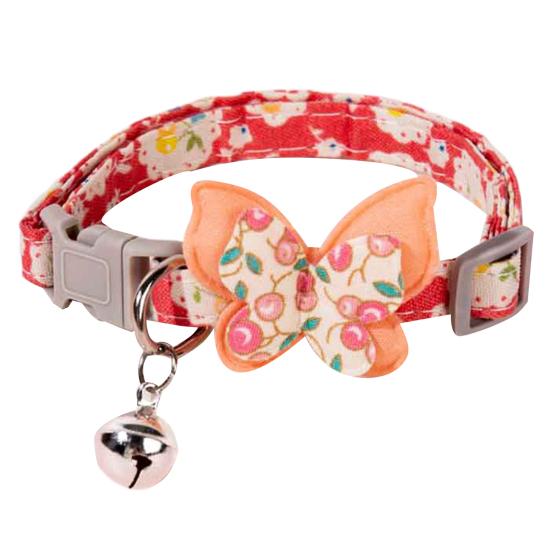 Ошейник для кошек с подвеской в виде колокольчика, дизайн в виде бабочки и звезды, регулируемый ошейник для котенка