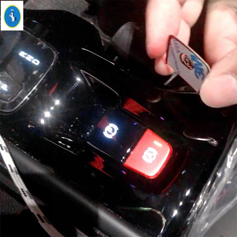 Metal Auto Electrical Parking Handbrake Hand Brake Button Cover Trim For VOLVO XC40 2018 - 2025 Red / Blue / Silver Accessories