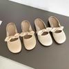 Fashion 2024 Summer New Style Soft Sole Women's Shoes Fashionable Retro Bow Casual Flat Sole Slippers Shoes for Women Pantuflas De Mujer