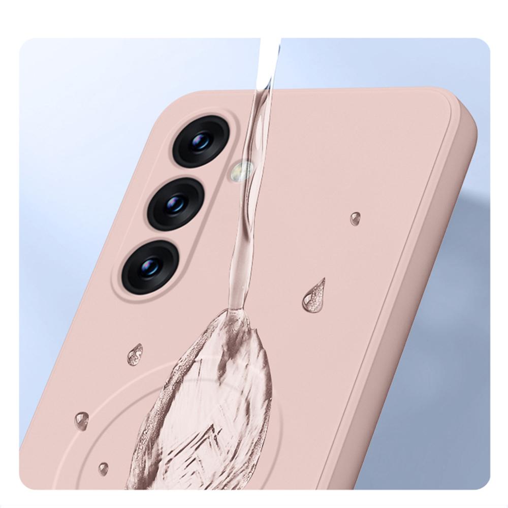 Квадратный жидкий силиконовый магнитный чехол с беспроводной зарядкой для Samsung Galaxy S24 Ultra S23 FE S22 S21 Plus противоударный чехол Magsafe