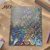 Image Strength Enhancement Film 2PCS Holographic Laminating Film, with Rainbow Shimmering Effect, Waterproof Flexible Protective for Photos