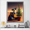 Disney Diamond Painting WALL E Christmas themed Illustration Cute Cartoon Cross Stitch Complete Set 5D DIY Home Decoration