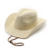 Western Cowboy Straw Hat Men'S And Women'S Summer Outdoor Seaside Visor Travel Vacation Beach Sun Hat