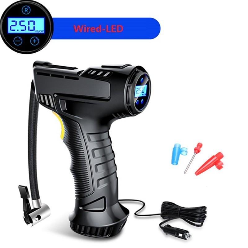 Многофункциональный автомобильный насос для шин и монитор давления в шинах, умные цифровые дисплеи, перезаряжаемый насос для шин, ручной автоматический воздушный насос 120 Вт