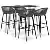 VidaXL 5-piece Bar Set Bistro Furniture Pub Furniture Table and Bar Stools Counter Set Restaurant 3057377