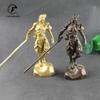 Antique Monkey King Sun WuKong Statue Gold Color Office Desk Decoration Figurines Miniature Brass Plated Car Ornament Home Decor