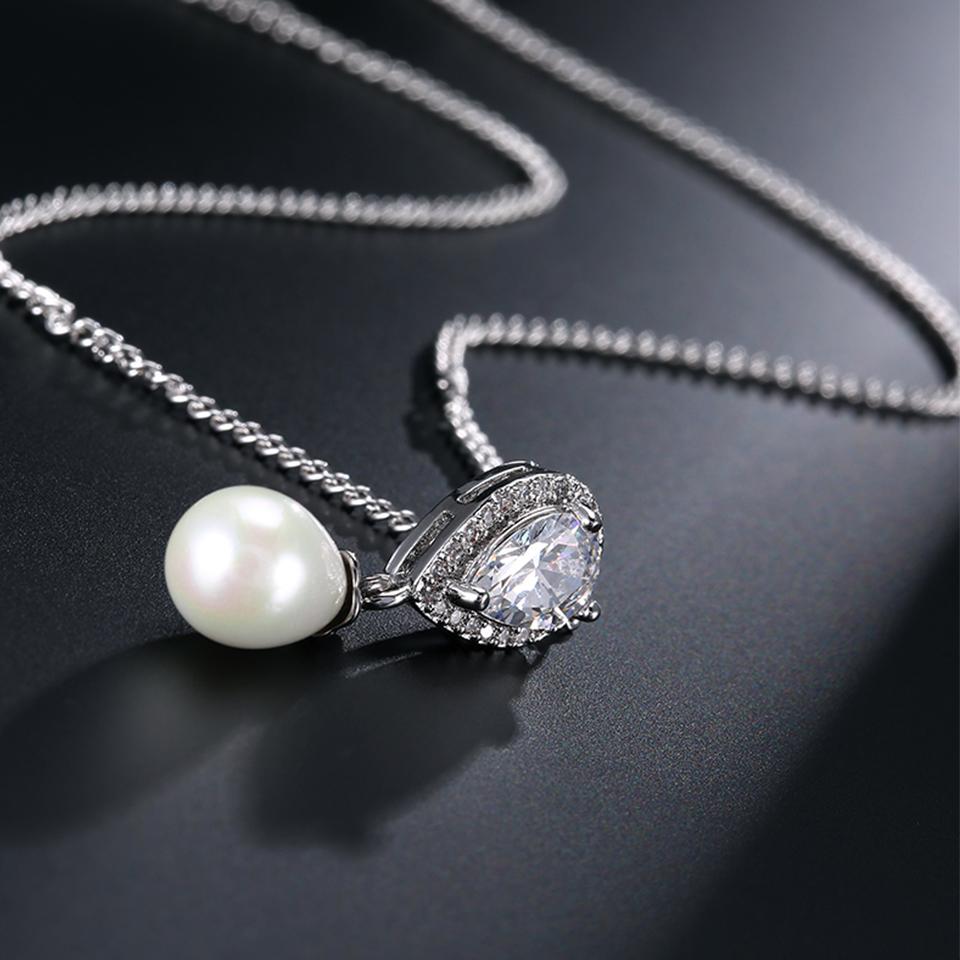 ZAKOL Brand Water Drop Simulated Zircon Dangle Earrings for Women Fashion Lady's Ear Accessory Wedding Engagement Party Zircon